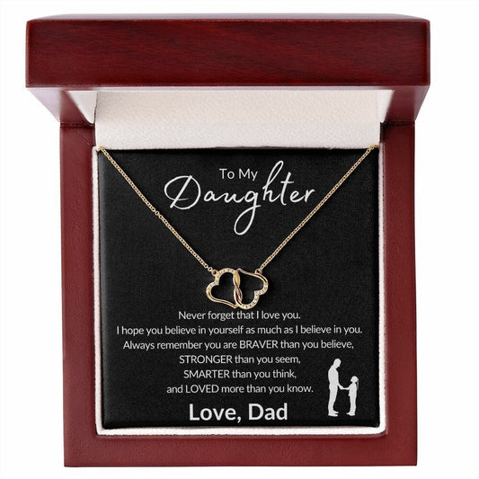 TO MY DAUGHTER | Everlasting Love | From Dad | Solid 10k Gold with Diamonds